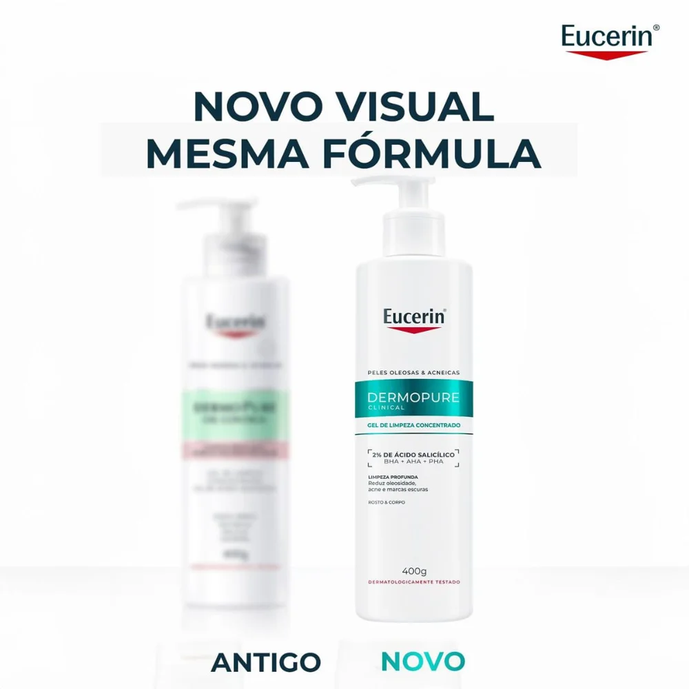 Gel de Limpeza Facial Eucerin DermoPure Concentrado 400g