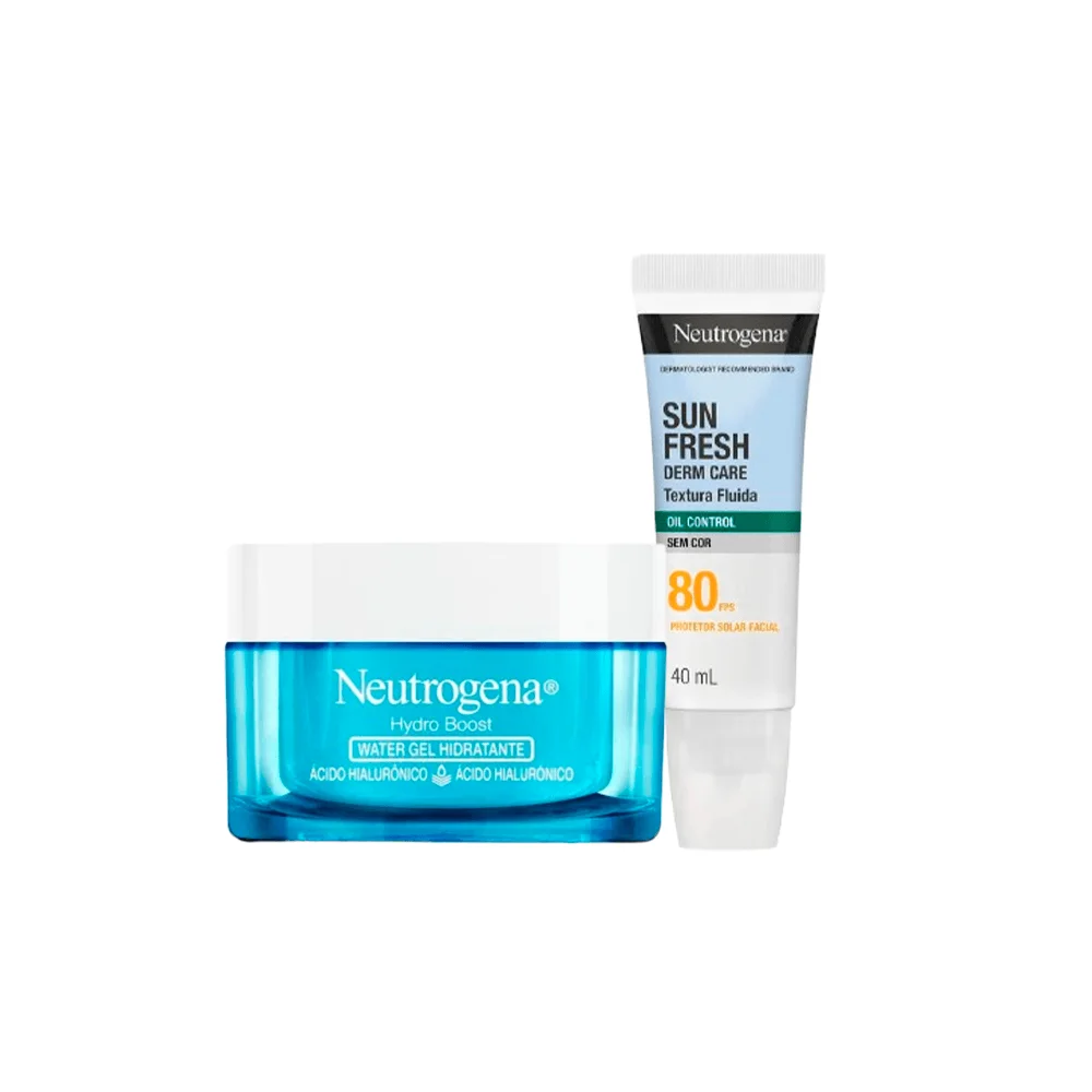 Kit Neutrogena Hidratante Facial 50g + Protetor Solar Facial Toque Seco Sun Fresh Fps80 40ml