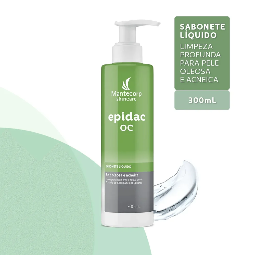 Sabonete Líquido Facial Mantecorp Epidac OC Pele Oleosa e Acneica 300ml