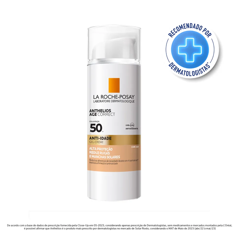 Protetor Solar Facial La Roche-Posay Anthelios Age Correct Anti-idade FPS50 Gel Creme Cor 2.0 50g