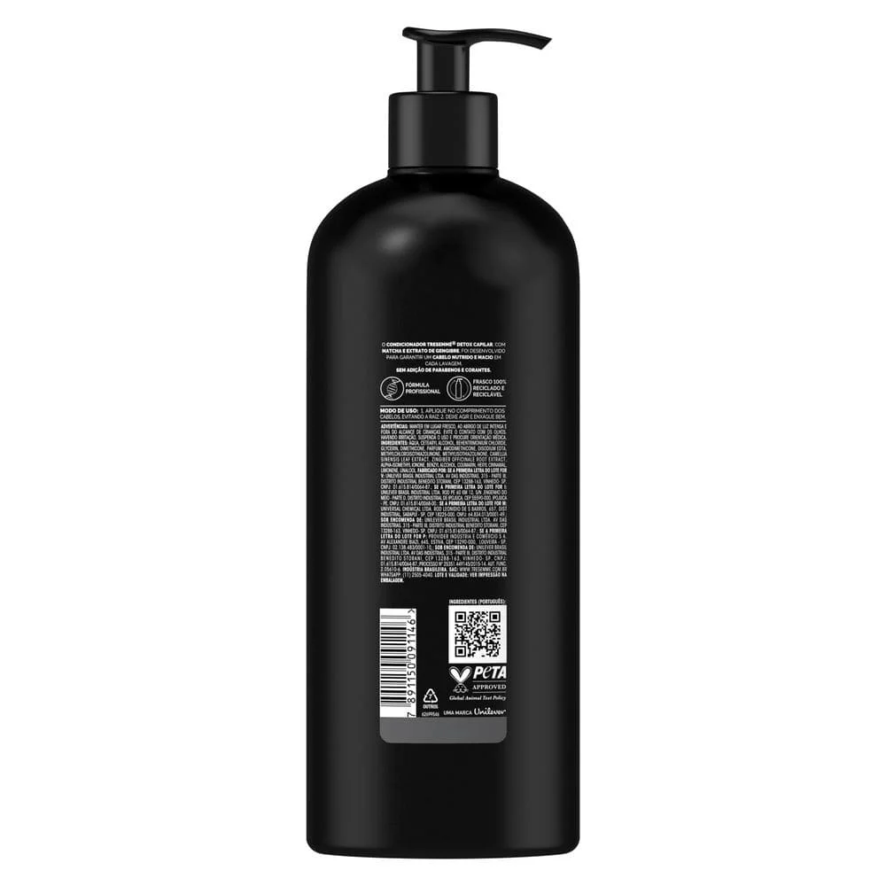 Condicionador TRESemmé Detox Capilar Matcha e Gengibre 650ml