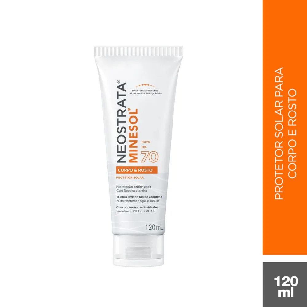 Protetor Solar Neostrata Minesol Rosto e Corpo FPS70 120ml