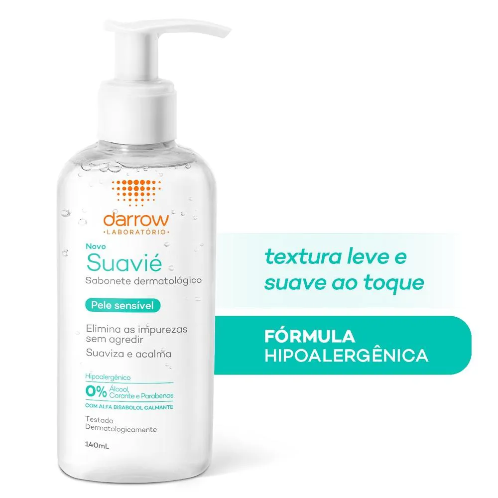 Sabonete Líquido Facial Darrow Suavié Pele Sensível 140ml