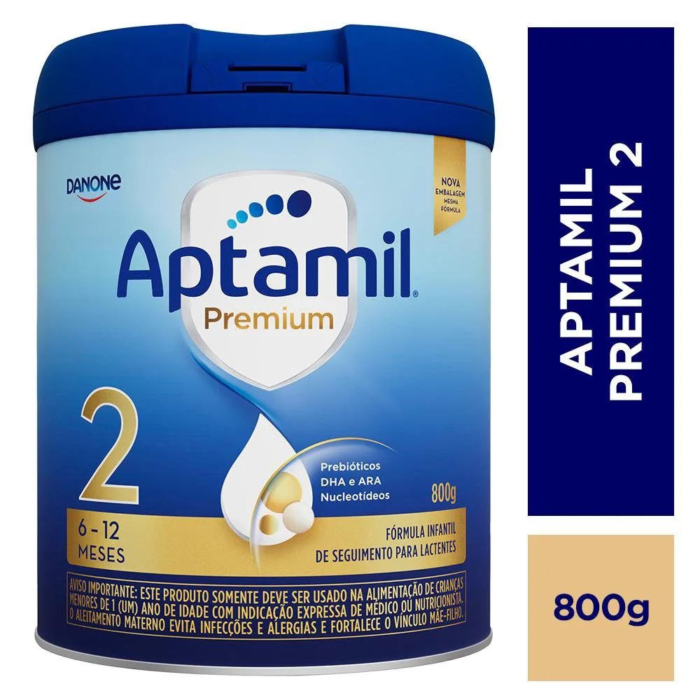 Fórmula Infantil Aptamil Premium 2 6 a 12 Meses 800g