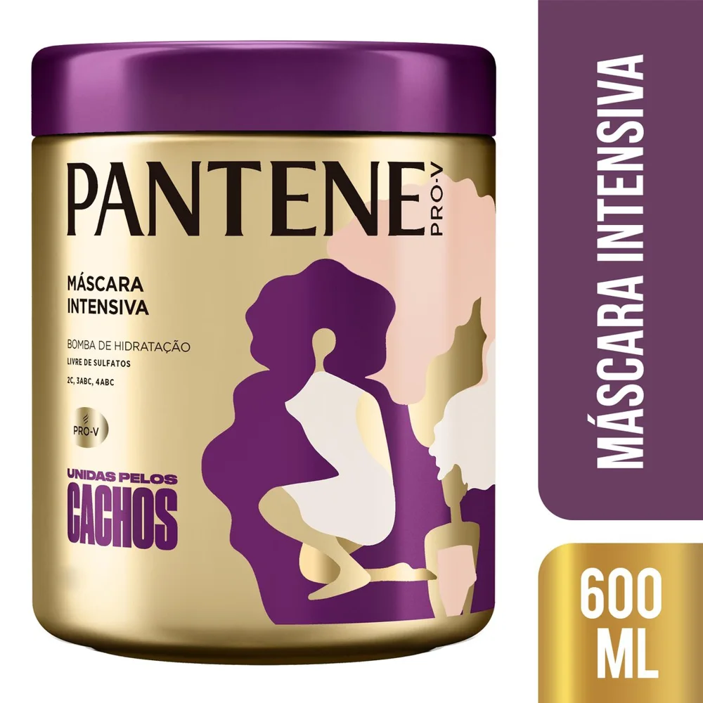 MÁSCARA INTENSIVA PANTENE UNIDAS PELOS CACHOS 600ML