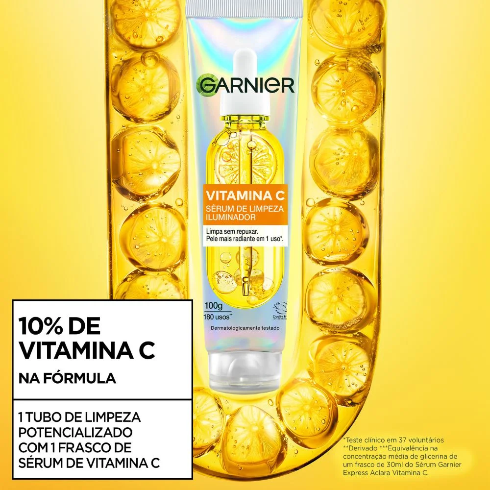 Sérum Facial Garnier Vitamina C Limpeza Iluminador 100g