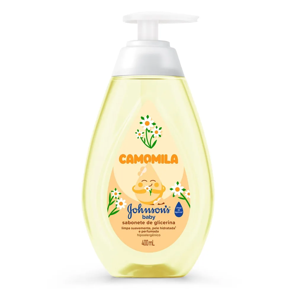 Sabonete Líquido Infantil Johnson's Baby Glicerina Camomila 400ml
