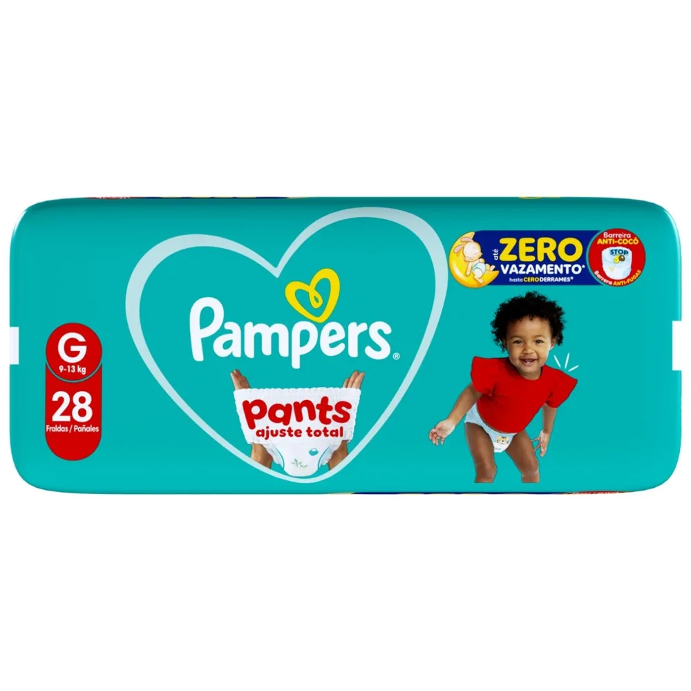 Fralda Pampers Pants Ajuste Total G 28 Unidades