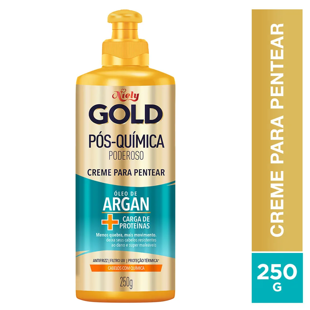 Creme de Pentear Niely Gold Pós-Química Óleo de Argan 250g