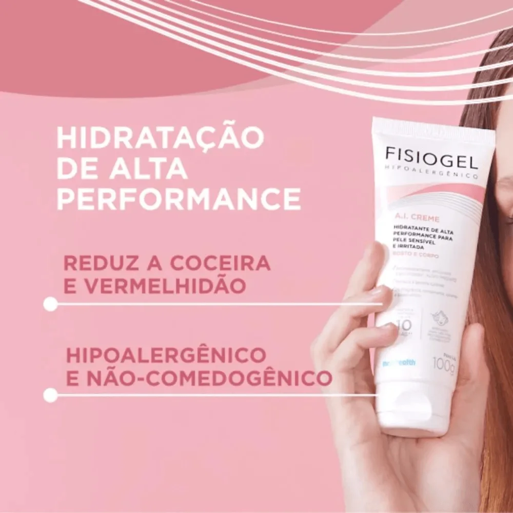 Creme Corporal Fisiogel AI Hidratante Peles Sensíveis 100g