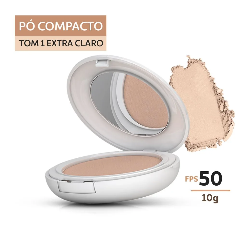 Protetor Solar Pó Compacto FPS 50 Mantecorp Episol Color Pele Extra Clara 10g