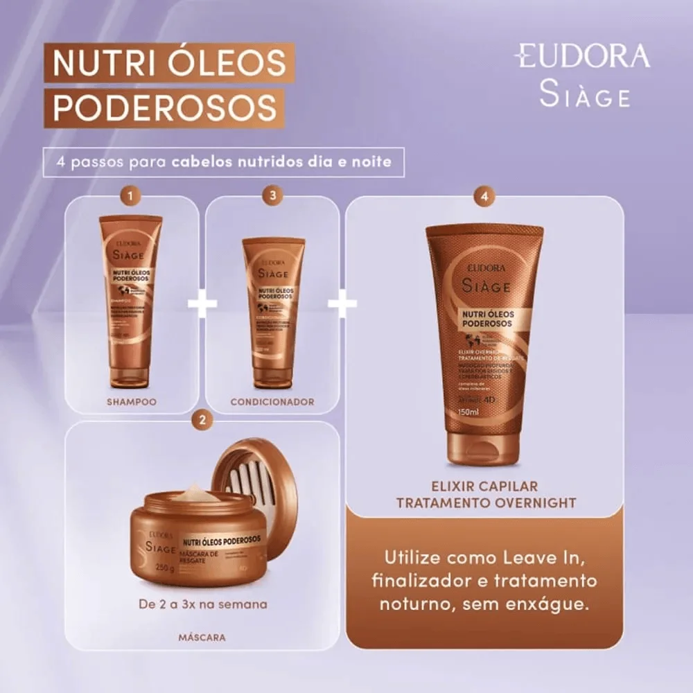 Condicionador Eudora Siàge Nutri Óleos Poderosos 200ml
