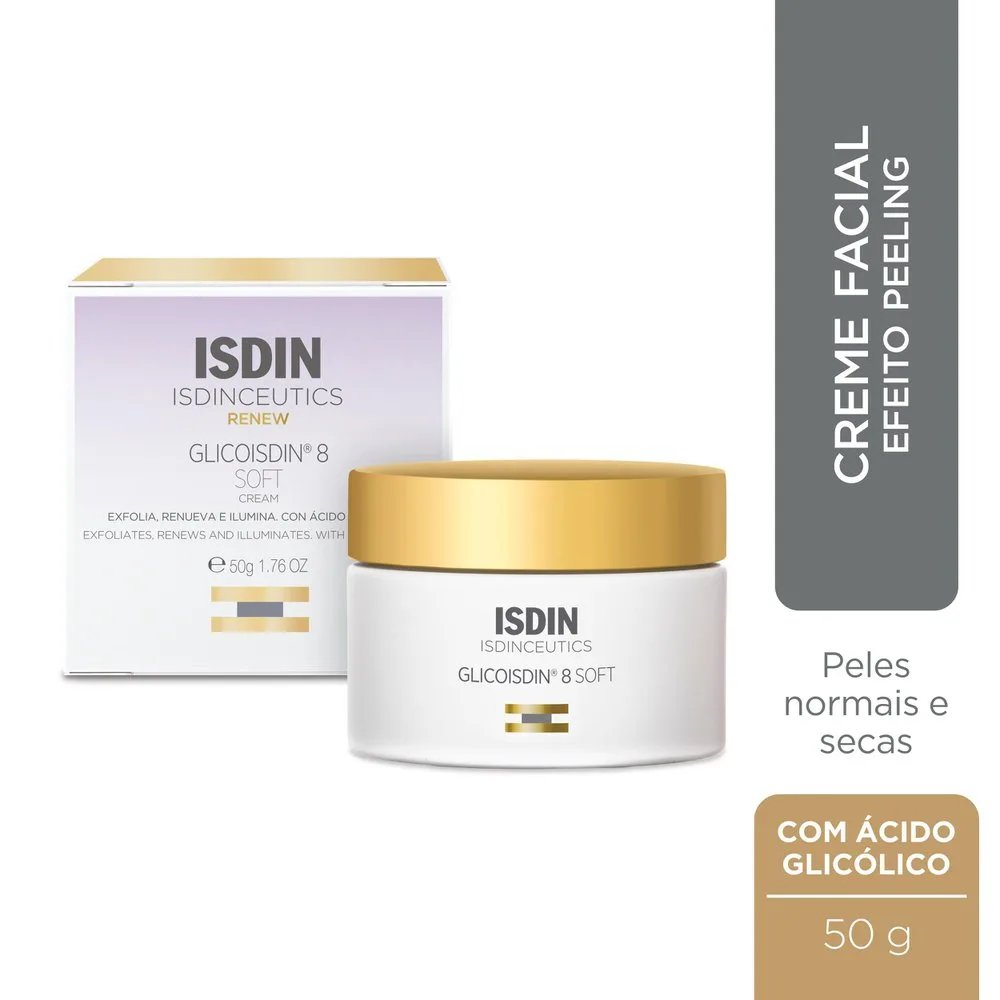 Creme Facial Ácido Glicólico Isdinceutics Glicoisdin 8 - 50g
