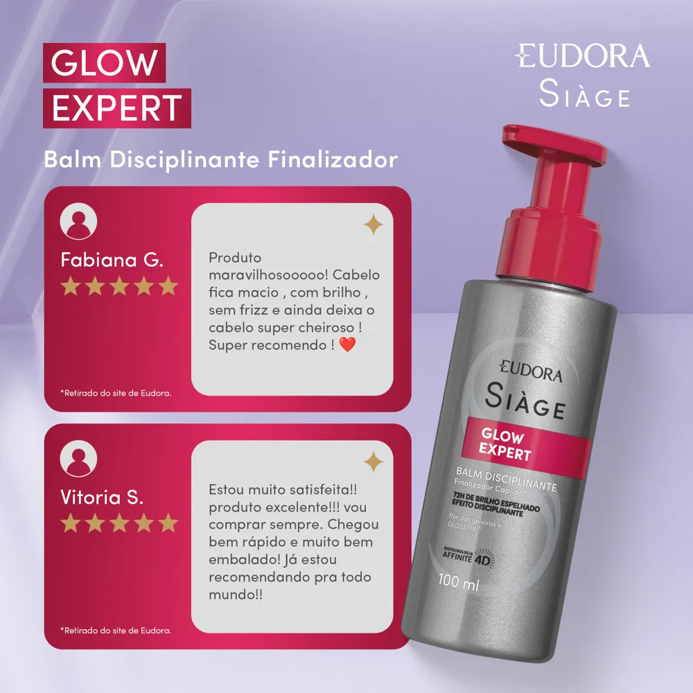 Leave-in Eudora Siàge Glow Expert Balm Disciplinante 100ml