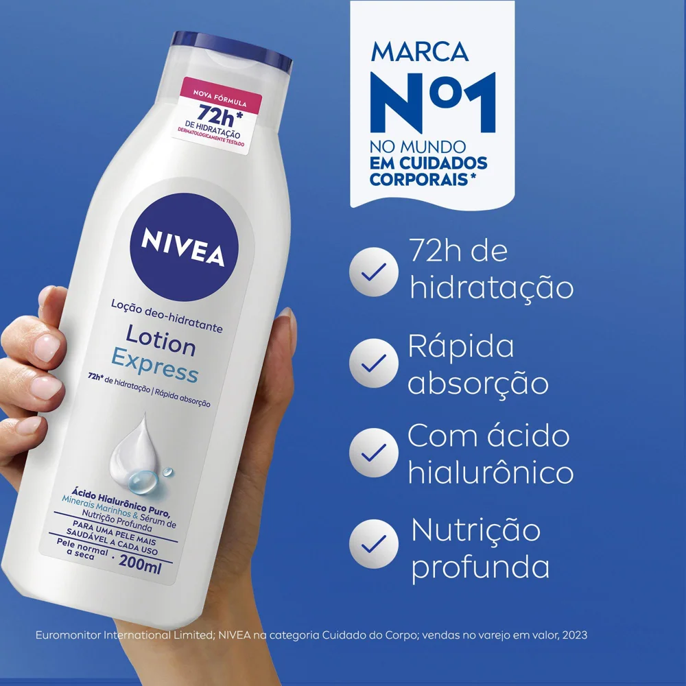 Loção Corporal Nivea Body Hidratante Pele Normal 200ml