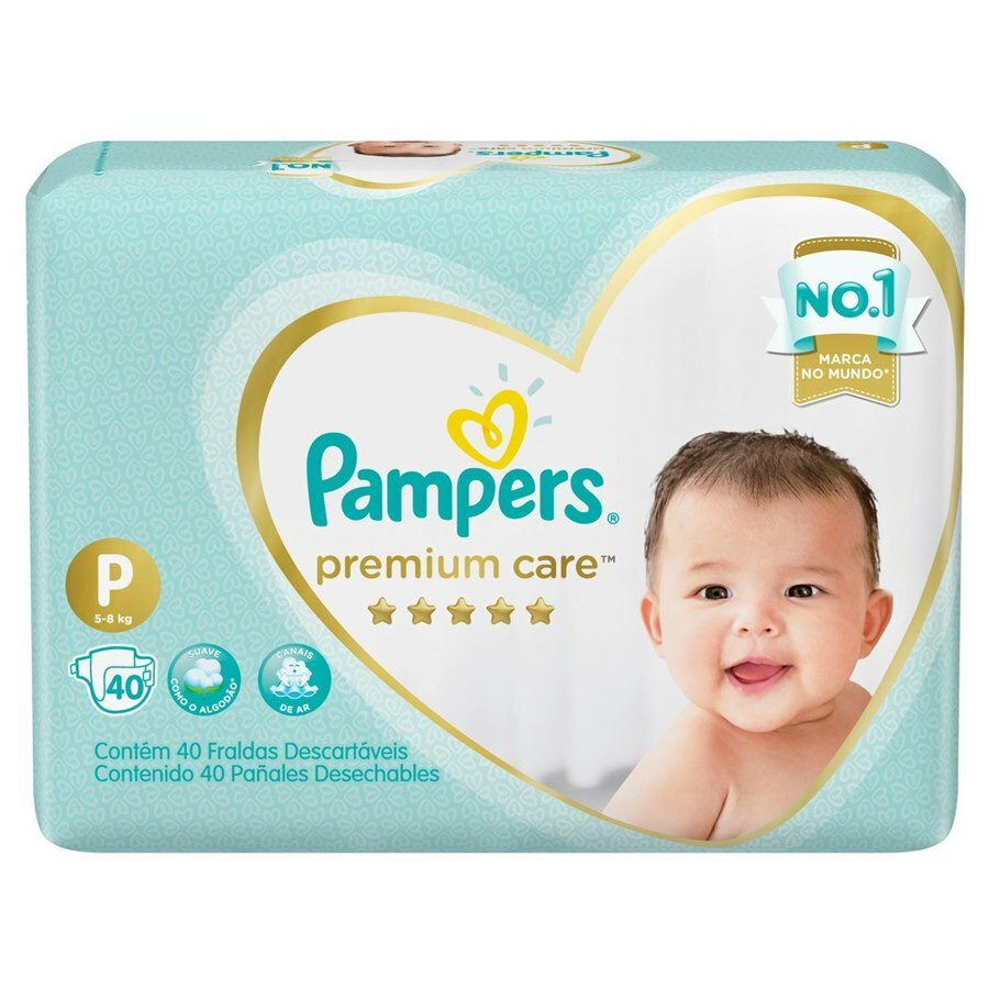 Fralda Pampers Premium Care P - 40 Unidades