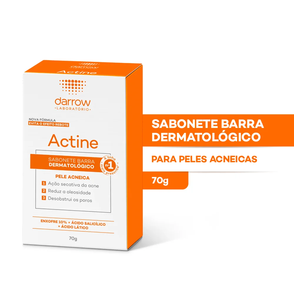 Sabonete em Barra Facial Darrow Actine Pele Acneica 70g