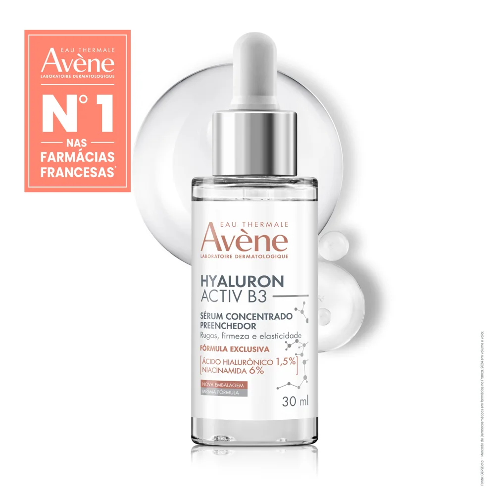 Sérum Facial Avène Hyaluron Activ B3 Anti Idade com Ácido Hialurônico e Niacinamida 30ml