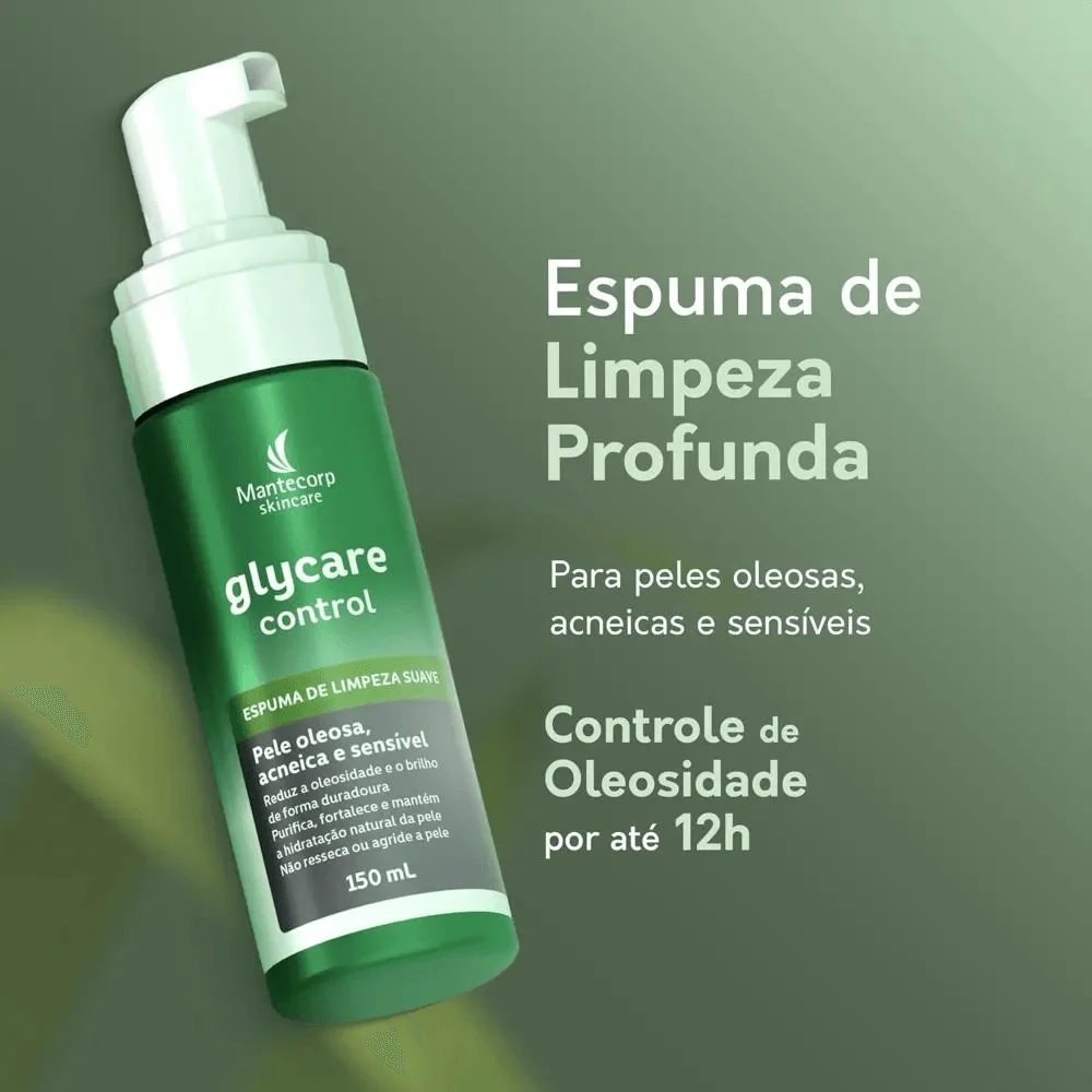 Espuma de Limpeza Facial Glycare Control Ácido Glicólico 150ml