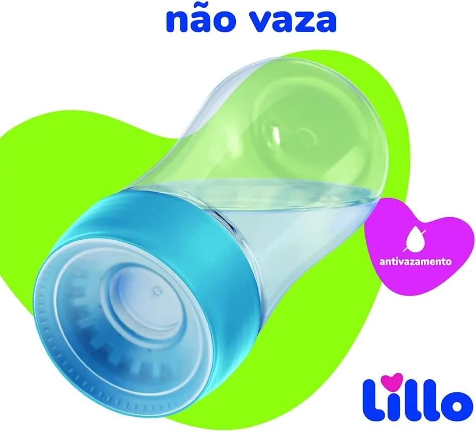 Copo de Transição Lillo Super Evolution 360º +8 meses Antivazamento Azul 300ml 1 Unidades