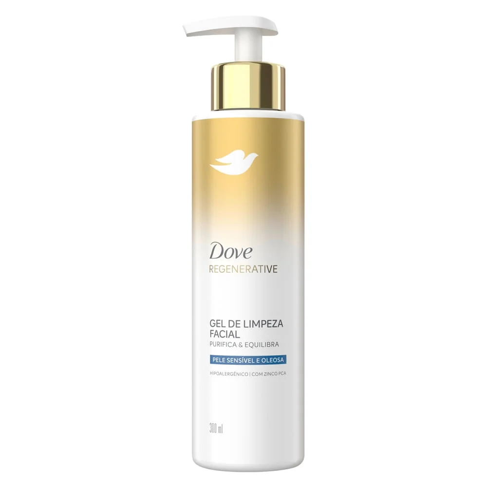 Gel de Limpeza Facial Dove Regenerative Purifica e Equilibra 300ml