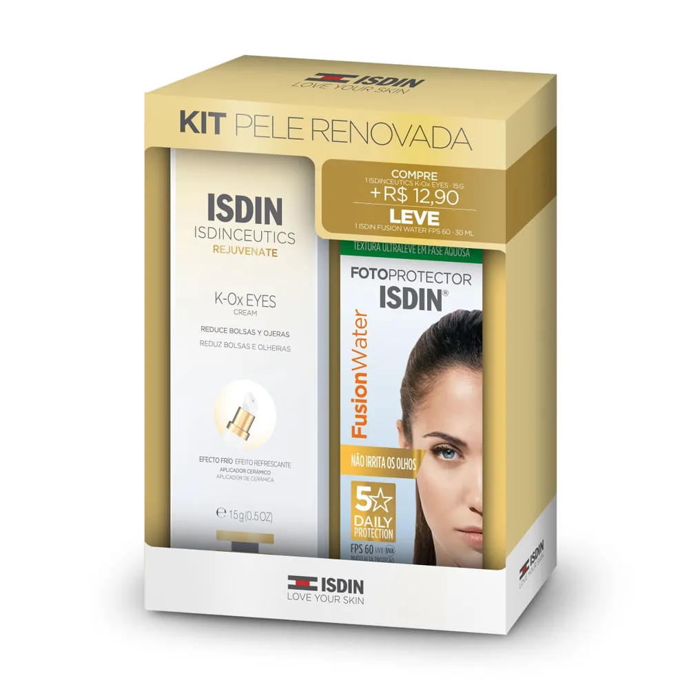 Kit Anti-Idade Isdin Ceutics K-Ox Eyes 15g + Protetor Solar Facial Fusion Water 30ml