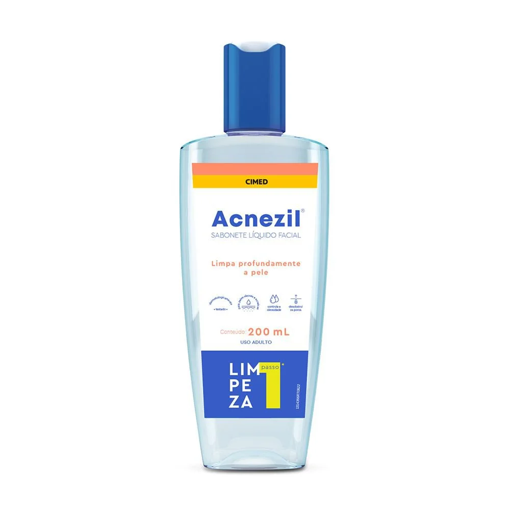 Sabonete Liquido Anti Acne Acnezil Frasco 200Ml