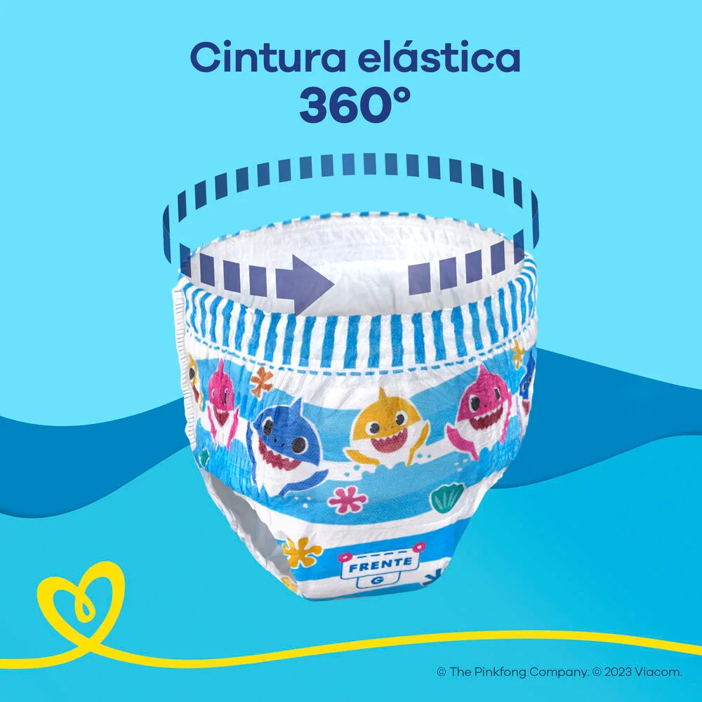 Fralda Pampers Splashers Baby Shark M/G 11 Unidades