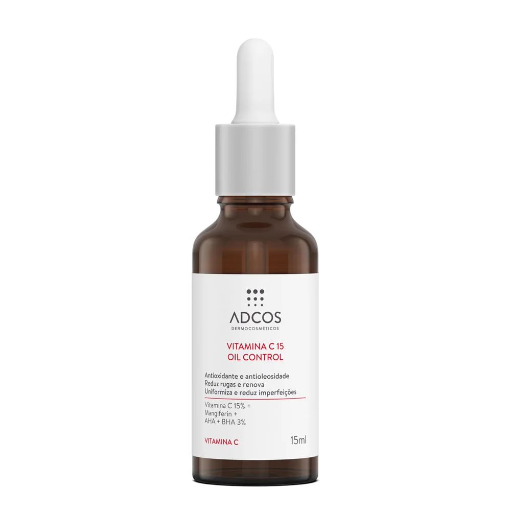 Sérum Adcos Vitamina C 15 Oil Control Antioxidante 15ml