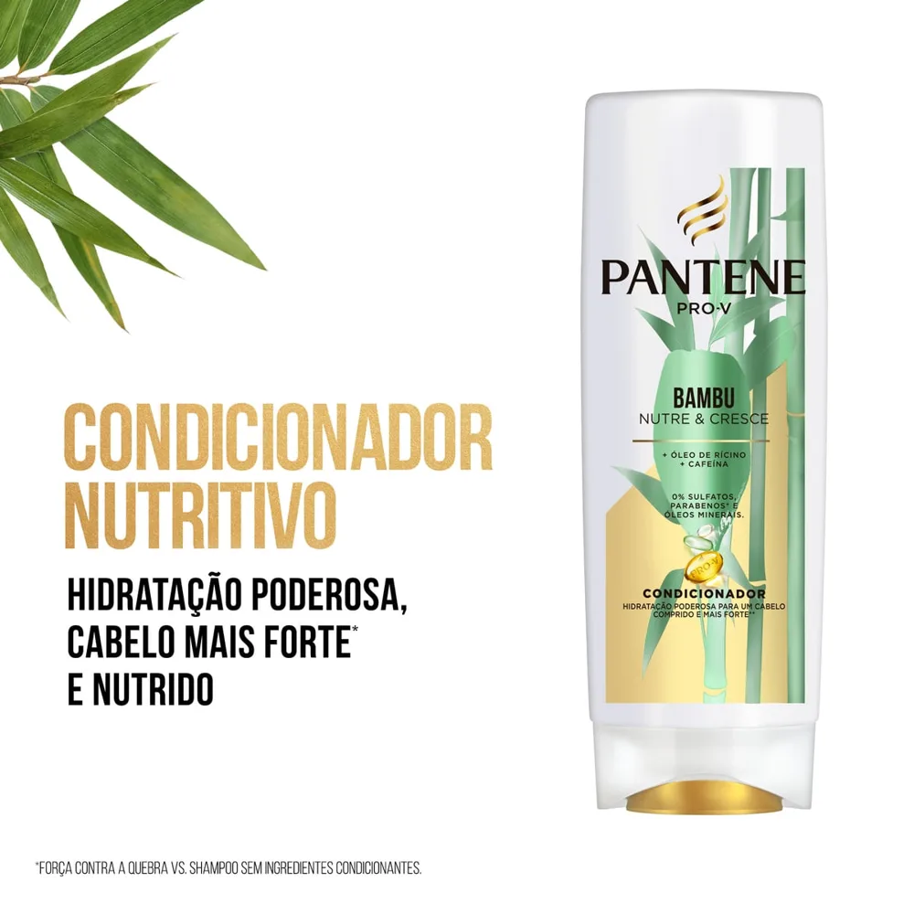 Kit Shampoo Pantene Pro-V Bambu 400ml 1 Unidade + Condicionador Pantene Pro-V Bambu 175ml 1 Unidade