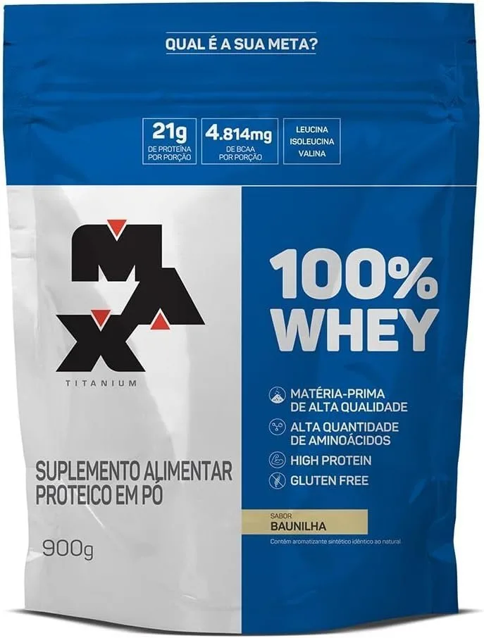 100% Whey Refil (900G) – Baunilha – Max Titanium