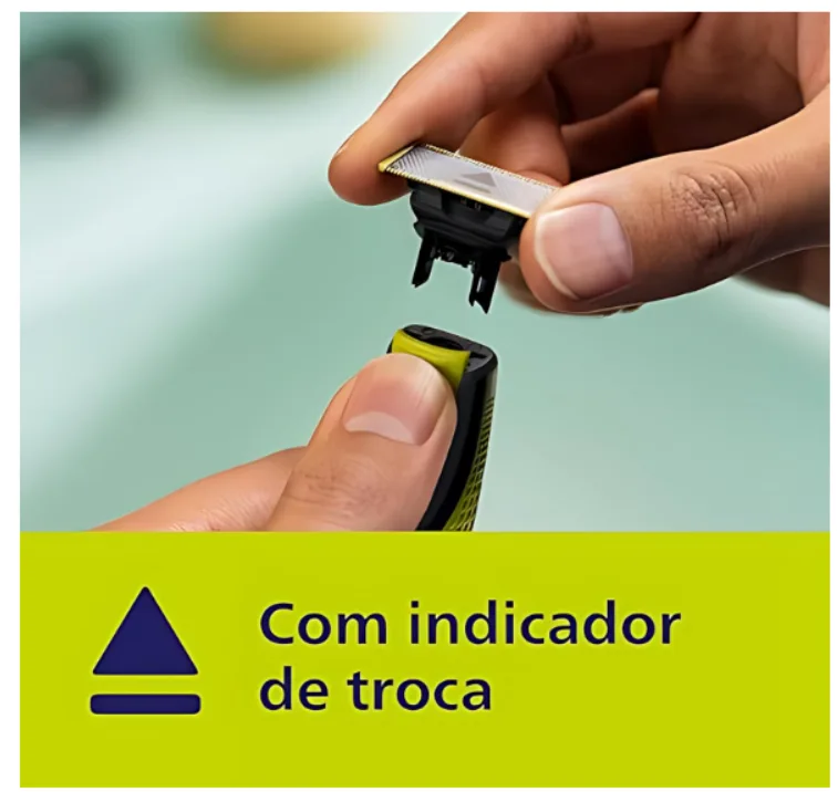Aparador e Raspador de Pelos Philips OneBlade com 3 Pentes QP2724/10 À prova d’água Bivolt
