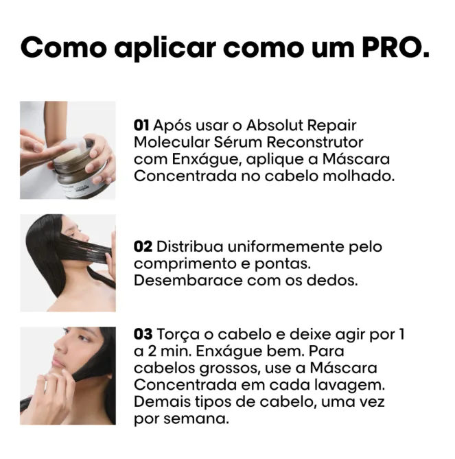 Máscara Capilar L’Oréal Professionnel Absolut Repair Molecular 250ml