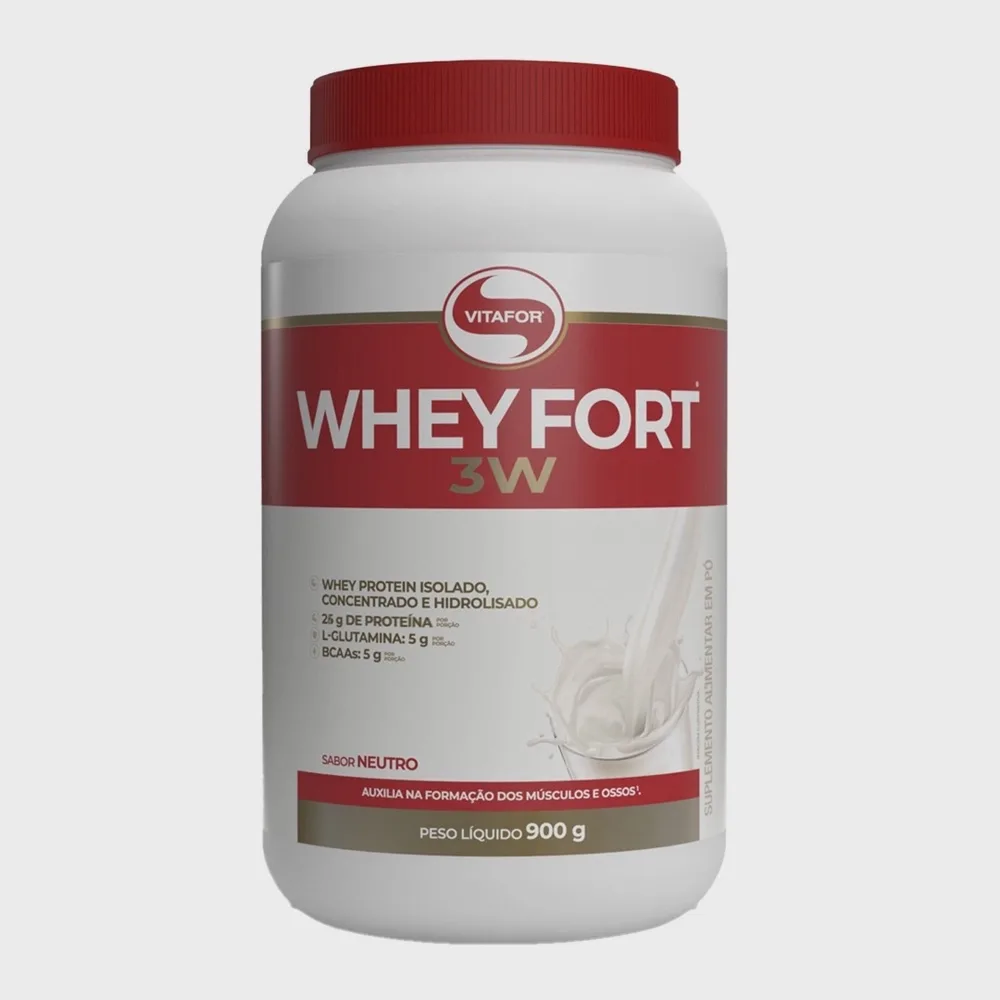 Whey Protein Whey Fort 3W Pote 900g – Vitafor